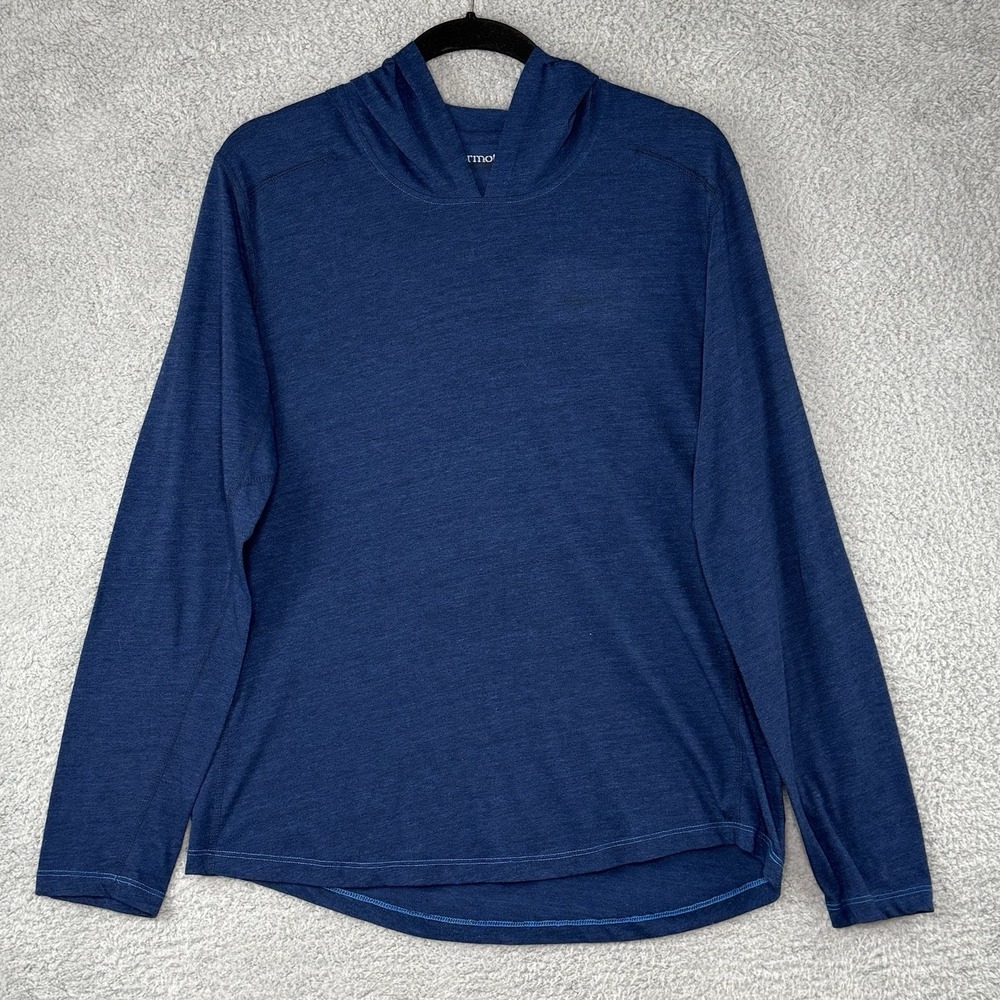 Marmot Lightweight Hooded Shirt Women's Size Medium Navy Blue Soft Pullover